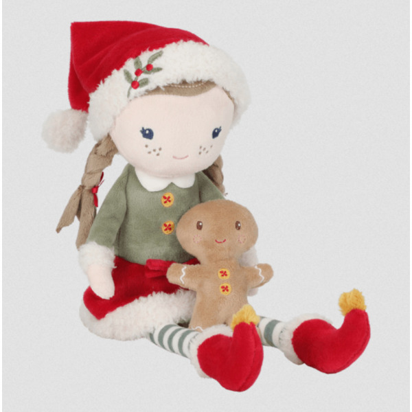 ROSA świąteczna laleczka szmacianka z pierniczkiem X-MAS 35 cm Little Dutch 12m+