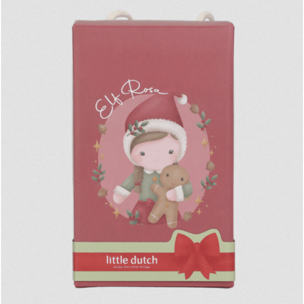 ROSA świąteczna laleczka szmacianka z pierniczkiem X-MAS 35 cm Little Dutch 12m+