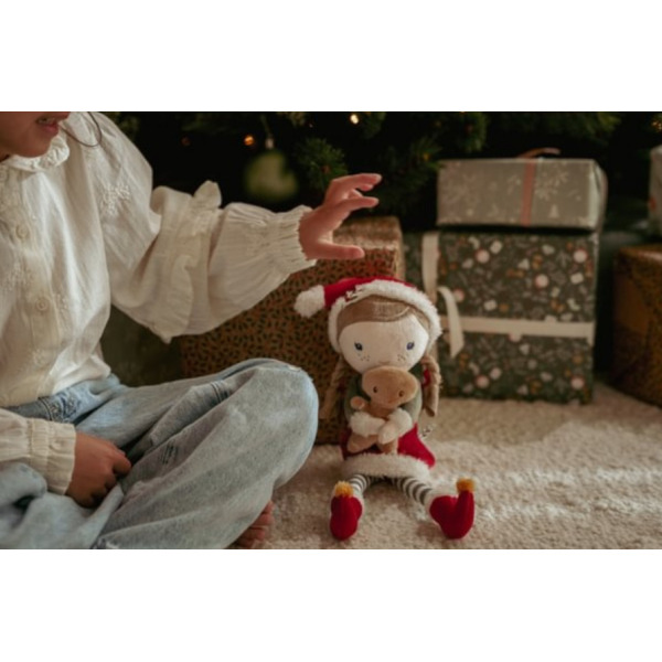 ROSA świąteczna laleczka szmacianka z pierniczkiem X-MAS 35 cm Little Dutch 12m+