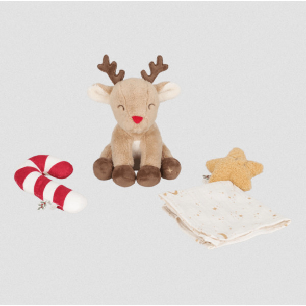 Zestaw prezentowy X-MAS 3 el. renifer Little Dutch 0+