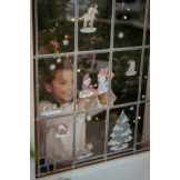 X-MAS zestaw naklejek świątecznych na okna Little Dutch 3+