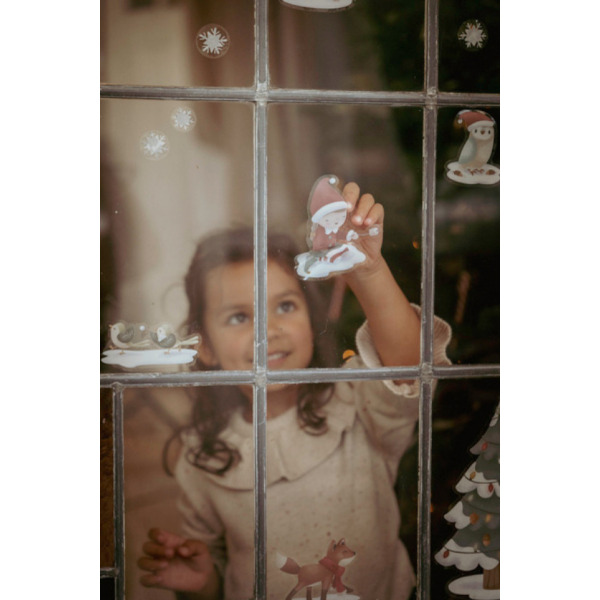 X-MAS zestaw naklejek świątecznych na okna Little Dutch 3+