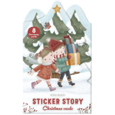 ŚWIĄTECZNA OPOWIEŚĆ naklejki z planszami do ozdabiania Little Dutch 3+