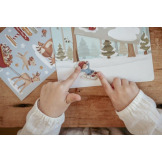 ŚWIĄTECZNA OPOWIEŚĆ naklejki z planszami do ozdabiania Little Dutch 3+