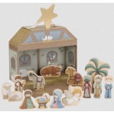 SZOPKA ŚWIĄTECZNA drewniane figurki X-MAS ozdoba FSC Little Dutch 18m+