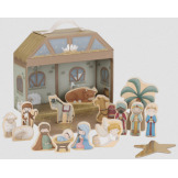 SZOPKA ŚWIĄTECZNA drewniane figurki X-MAS ozdoba FSC Little Dutch 18m+