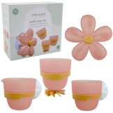 RÓŻOWY KWIATEK kubeczki do zabawy w kąpieli Pink Little Dutch 18m+