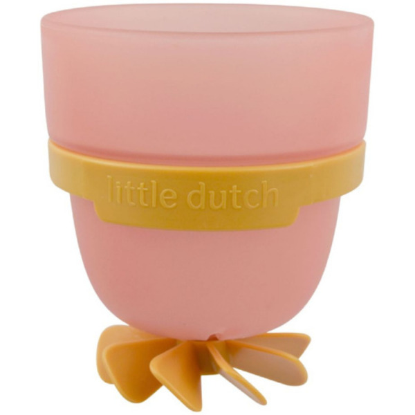 RÓŻOWY KWIATEK kubeczki do zabawy w kąpieli Pink Little Dutch 18m+