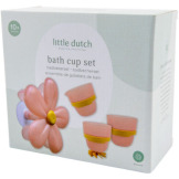 RÓŻOWY KWIATEK kubeczki do zabawy w kąpieli Pink Little Dutch 18m+