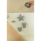 NIEBIESKA ROZGWIAZDA kubeczki do zabawy w kąpieli Blue Little Dutch 18m+