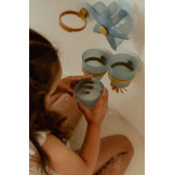 NIEBIESKA ROZGWIAZDA kubeczki do zabawy w kąpieli Blue Little Dutch 18m+