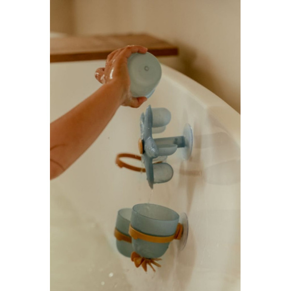 NIEBIESKA ROZGWIAZDA kubeczki do zabawy w kąpieli Blue Little Dutch 18m+