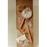 ŁOWIENIE RYBEK różowa wędka z podbierakiem do zabawy w kąpieli Pink Little Dutch 18m+