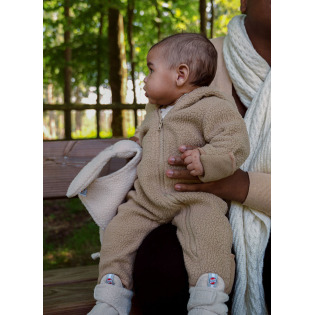 Kombinezon zimowy beżowy Teddy Fleece Beige rozm. 68 Lodger 3m+