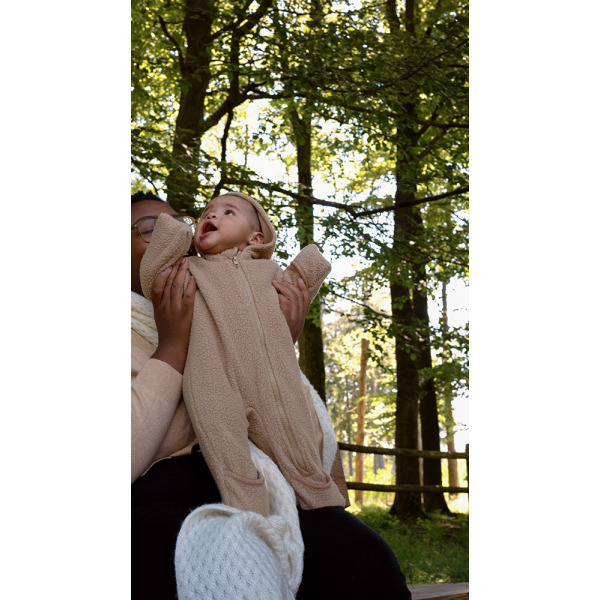 Kombinezon zimowy beżowy Teddy Fleece Beige rozm. 68 Lodger 3m+