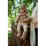 Czapeczka z polaru zimowa beżowa Teddy Fleece Beige Lodger 3-6m+