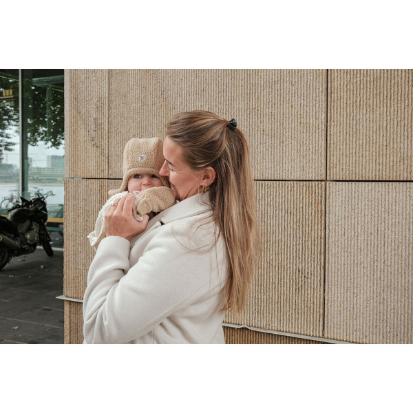 Rękawiczki dziecięce polarowe beżowe Teddy Fleece Beige Lodger 0-12m+