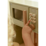 MIĘTOWA KUCHNIA drewniana z akcesoriami zabawa w dom, kuchnię i gotowanie FSC Little Dutch 3+