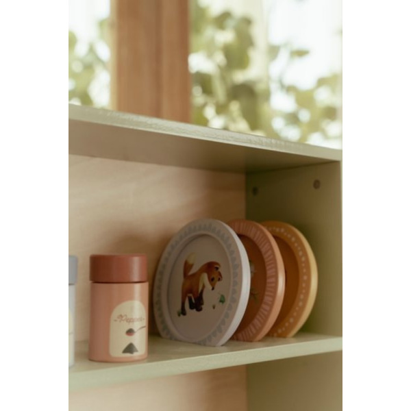 MIĘTOWA KUCHNIA drewniana z akcesoriami zabawa w dom, kuchnię i gotowanie FSC Little Dutch 3+