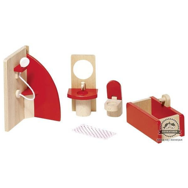 Drewniane mebelki do domku dla lalek ŁAZIENKA