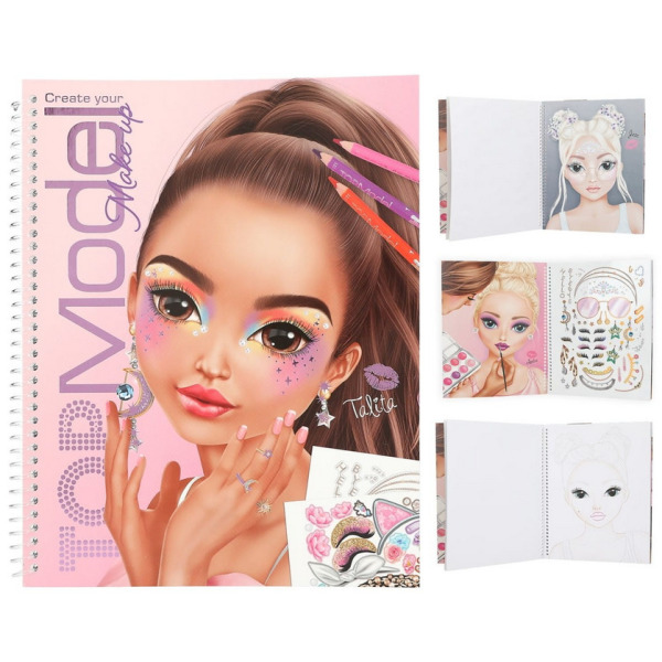 TALITA szkicownik z makijażami do kolorowania z naklejkami TopModel Depesche Germany