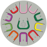 EARTH HARMONY metalowy, miętowy bębenek językowy śr. 25 cm 11 tonów TAMBU