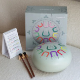 EARTH HARMONY metalowy, miętowy bębenek językowy śr. 25 cm 11 tonów TAMBU