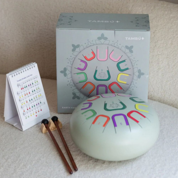 EARTH HARMONY metalowy, miętowy bębenek językowy śr. 25 cm 11 tonów TAMBU