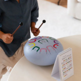 PURE CONNECTION metalowy, niebieski bębenek językowy śr. 25 cm 11 tonów TAMBU