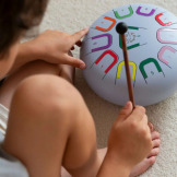 PURE CONNECTION metalowy, niebieski bębenek językowy śr. 25 cm 11 tonów TAMBU