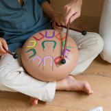 SOUL SERENITY metalowy, melonowy bębenek językowy śr. 25 cm 11 tonów TAMBU