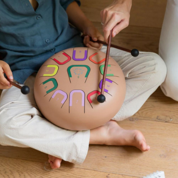 SOUL SERENITY metalowy, melonowy bębenek językowy śr. 25 cm 11 tonów TAMBU