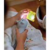 KOTEK MIMI silikonowa latarka LED z akumulatorem jasnoszara Rabbit & Friends