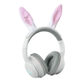 KRÓLIK białe słuchawki Bluetooth z magnetycznymi uszami Kidywolf 4+