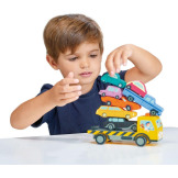 CIĘŻARÓWKA Z AUTKAMI drewniana gra zręcznościowa Tender Leaf Toys 18 msc+