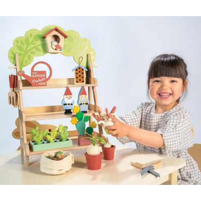 ZESTAW MŁODEGO OGRODNIKA drewniany zestaw kreatywny Tender Leaf Toys 3+