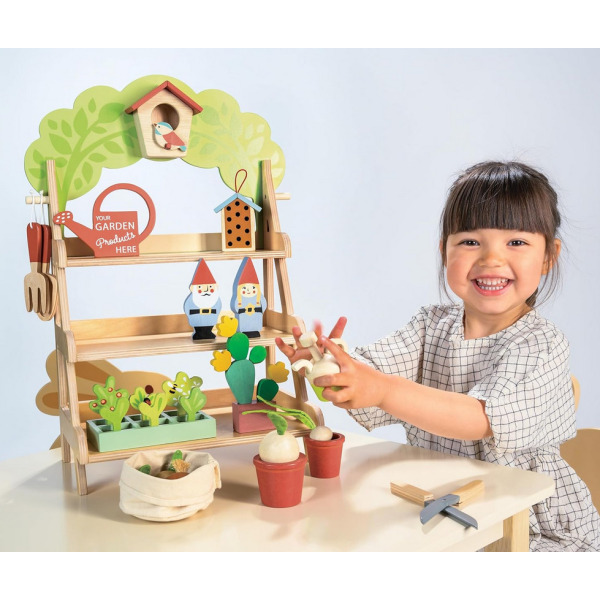 ZESTAW MŁODEGO OGRODNIKA drewniany zestaw kreatywny Tender Leaf Toys 3+