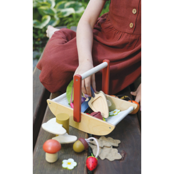 LEŚNY KOSZYK ODKRYWCY drewniany zestaw kreatywny Tender Leaf Toys 3+