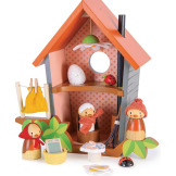 GNIAZDKO RODZINY ROBIN drewniane figurki z akcesoriami do zabawy Tender Leaf Toys 3+