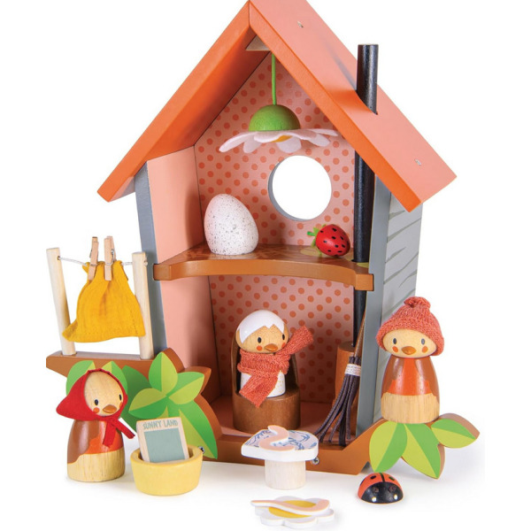 GNIAZDKO RODZINY ROBIN drewniane figurki z akcesoriami do zabawy Tender Leaf Toys 3+