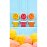 NATURALNA CIASTOLINA W SŁOICZKACH zestaw TRIO: żółty, różowy, pomarańczowy 3 x 125 ml ChildGen 3+