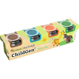 ZWIERZĄTKA naturalna ciastolina w eko-kubkach - zestaw 4 kolorów: brązowy, niebieski, pomarańczowy,zielony 4 x 125 gr ChildGen 3