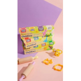 ZWIERZĄTKA naturalna ciastolina w eko-kubkach - zestaw 4 kolorów: brązowy, niebieski, pomarańczowy,zielony 4 x 125 gr ChildGen 3