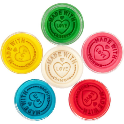 NATURALNA CIASTOLINA W SŁOICZKACH zestaw 6 kolorów 6 x 125 ml ChildGen 3+