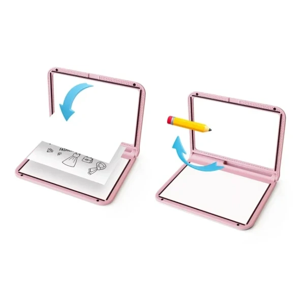 MODA podświetlany tablet rysunkowy do nauki pisania i rysowania KIDYDRAW-PRO - różowy Fashion Kidywolf 5+