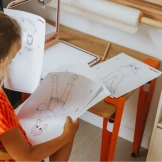 MODA podświetlany tablet rysunkowy do nauki pisania i rysowania KIDYDRAW-PRO - różowy Fashion Kidywolf 5+