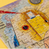 Gelb-Rot-Blau Kandinsky puzzle tekturowe mikro 150 el. Londji