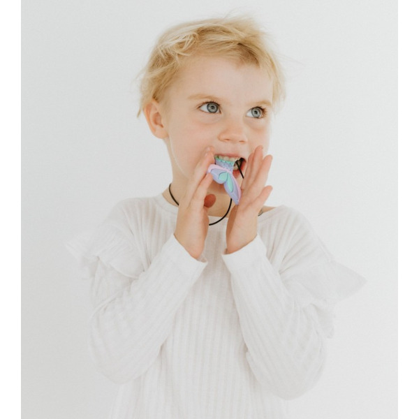 SYRENKA sensoryczny wisiorek silikonowy gryzak terapeutyczny antystresowy naszyjnik Jellystone 3+