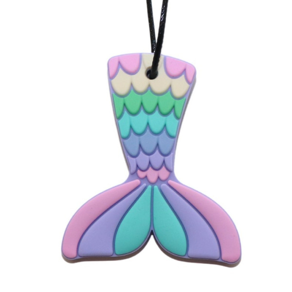 SYRENKA sensoryczny wisiorek silikonowy gryzak terapeutyczny antystresowy naszyjnik Jellystone 3+