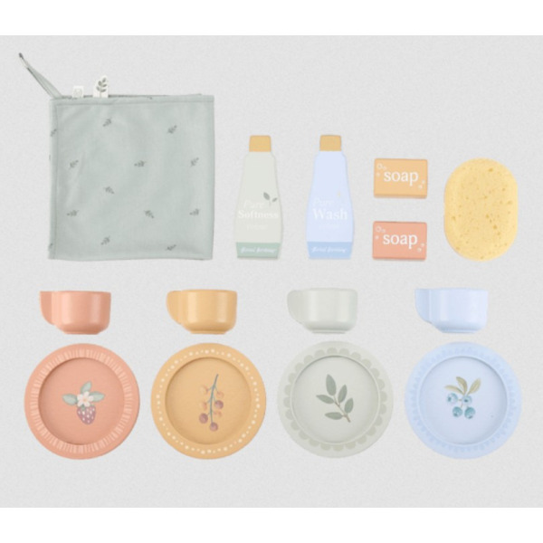 2 w 1 DREWNIANA PRALKA ZMYWARKA z akcesoriami edycja limitowana zabawa w dom i kuchnię FSC Little Dutch 3+